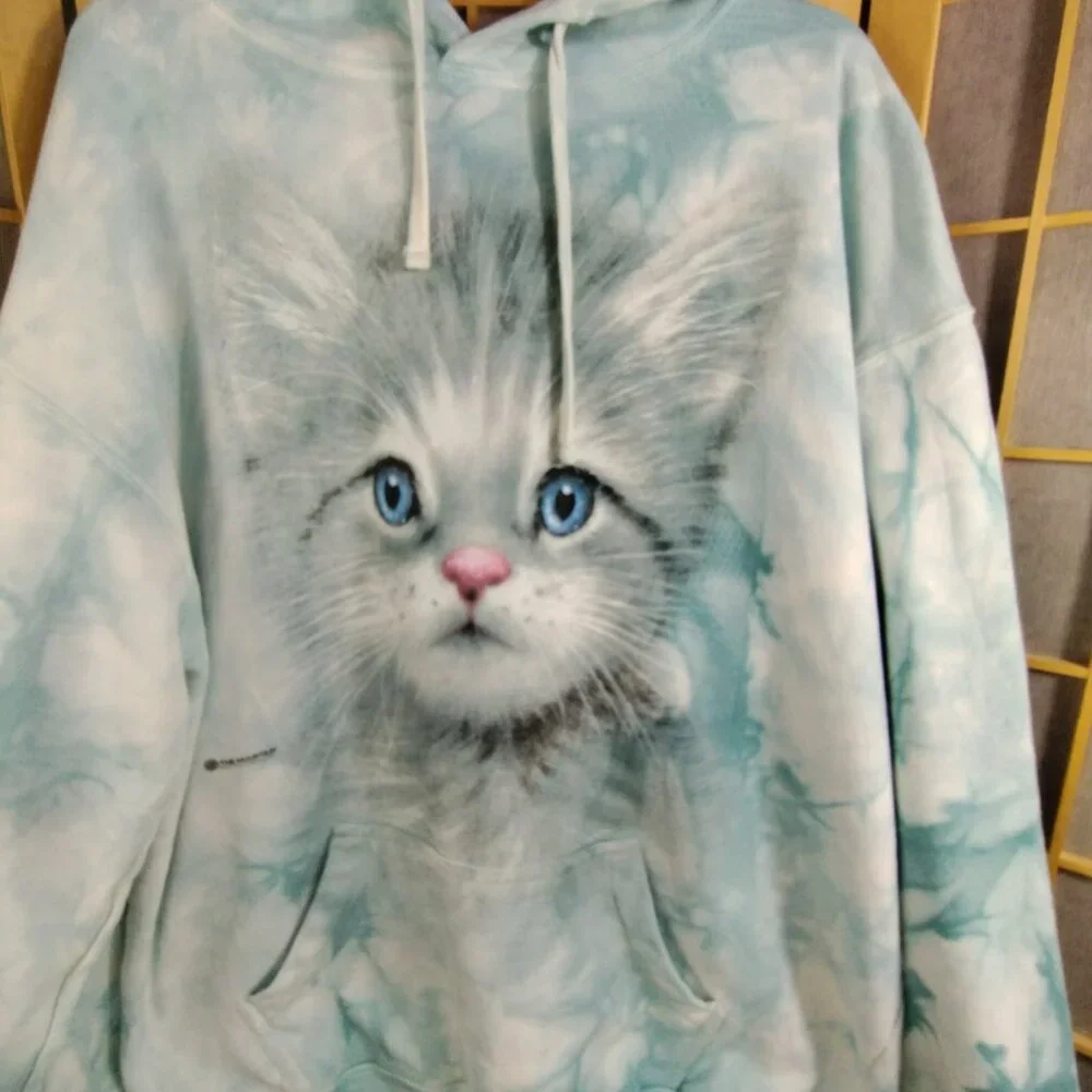 The Mountain Siamese Cat Tye Dyed Hoodie Size XL - Picture 3 of 8